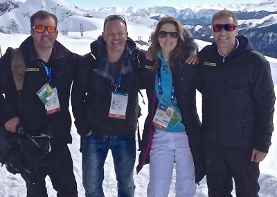 Filming with Amy Williams at Sochi Winter Olympics