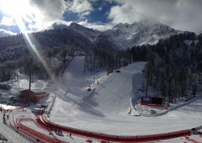 The Shared Finish Of The Downhill And Slalom Courses